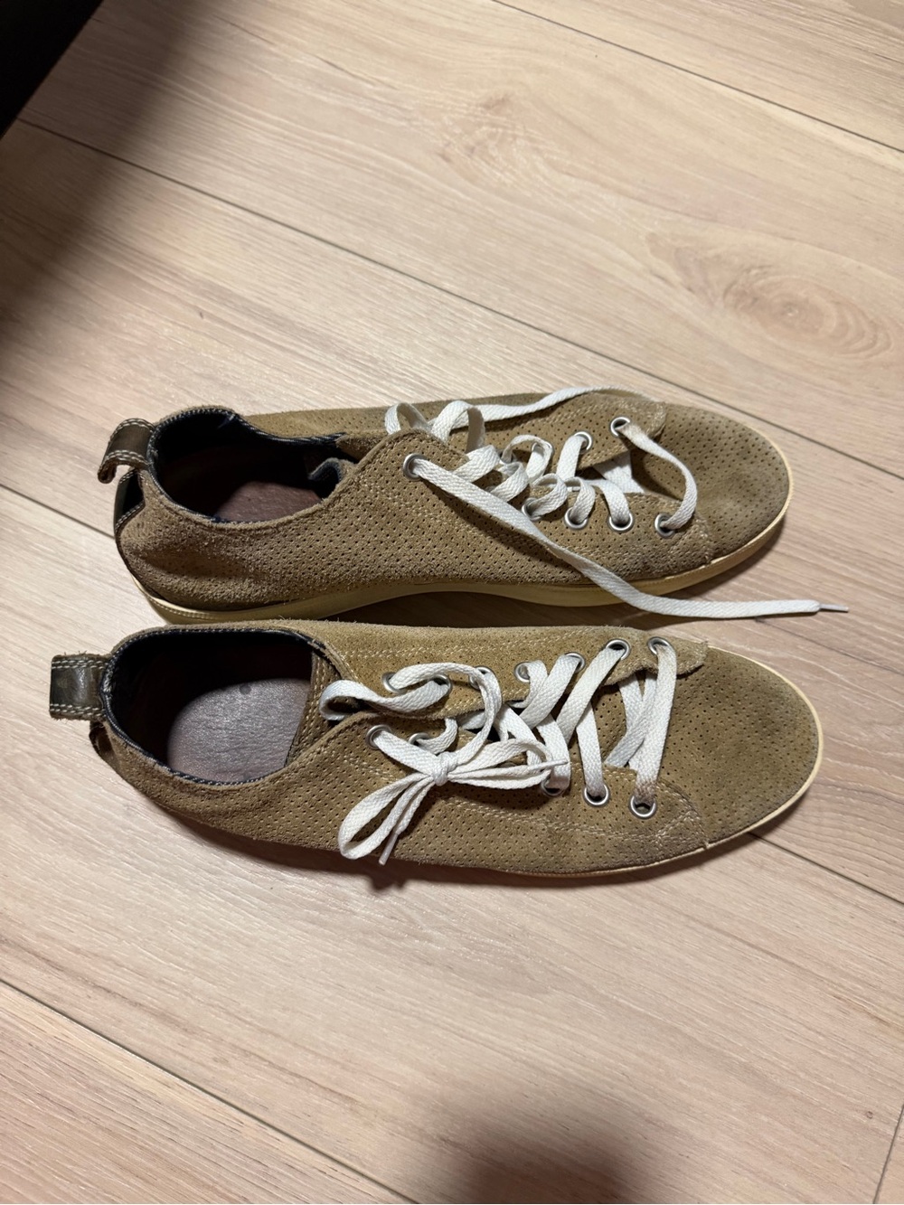DSQUARED2 Men's Perforated Suede Sneakers in Olive